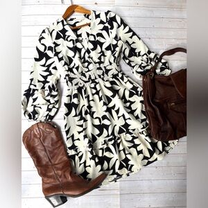 Monteau puff sleeve dress